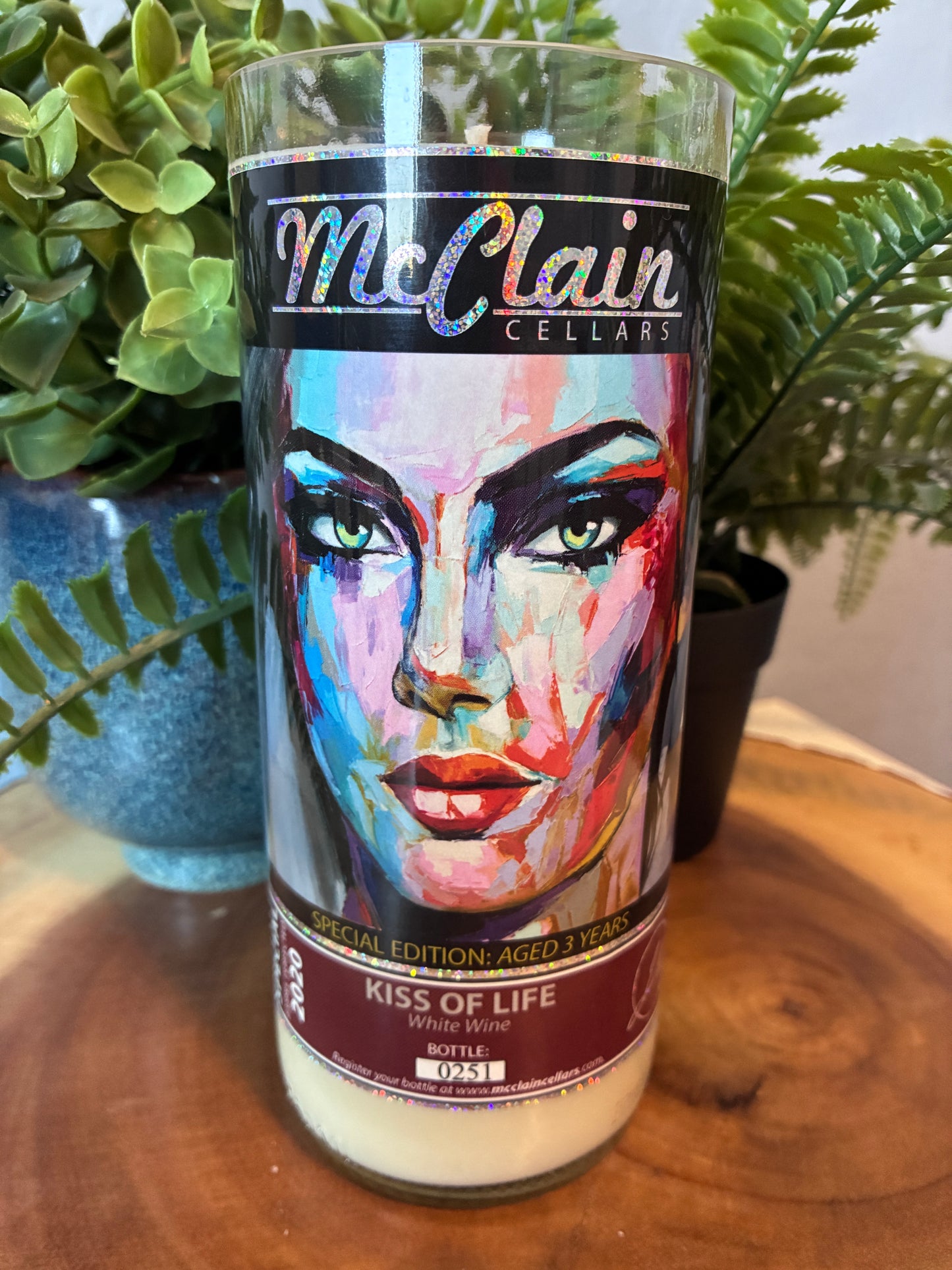 McClain Cellars 'Kiss of Life' Wine Bottle Candle