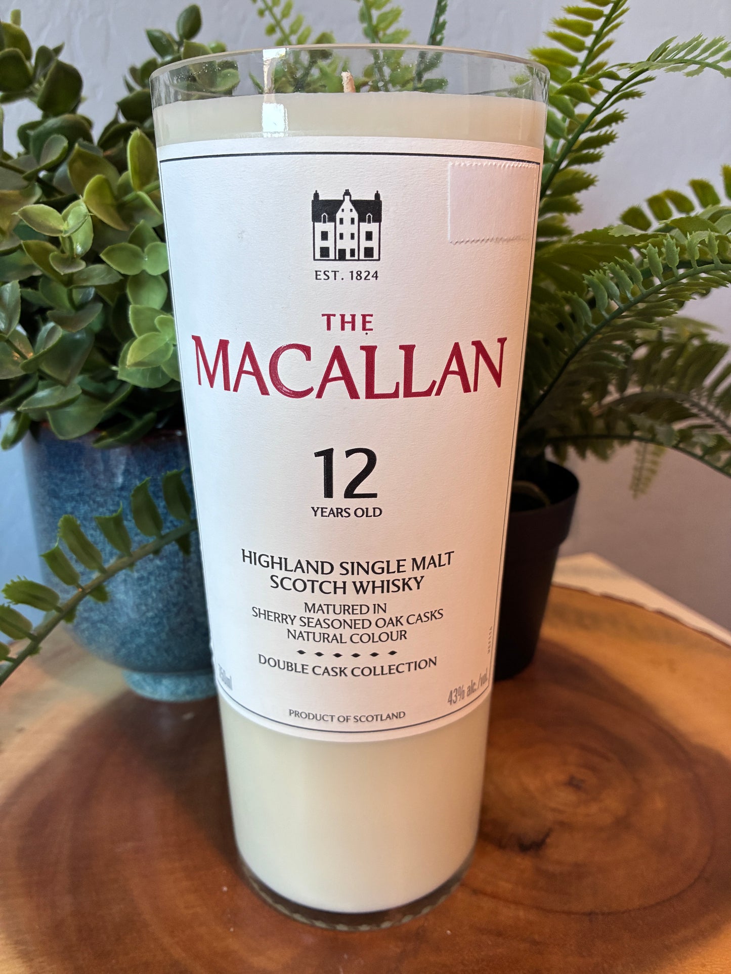 Macallen '12 year' Scotch Whiskey Bottle Candle
