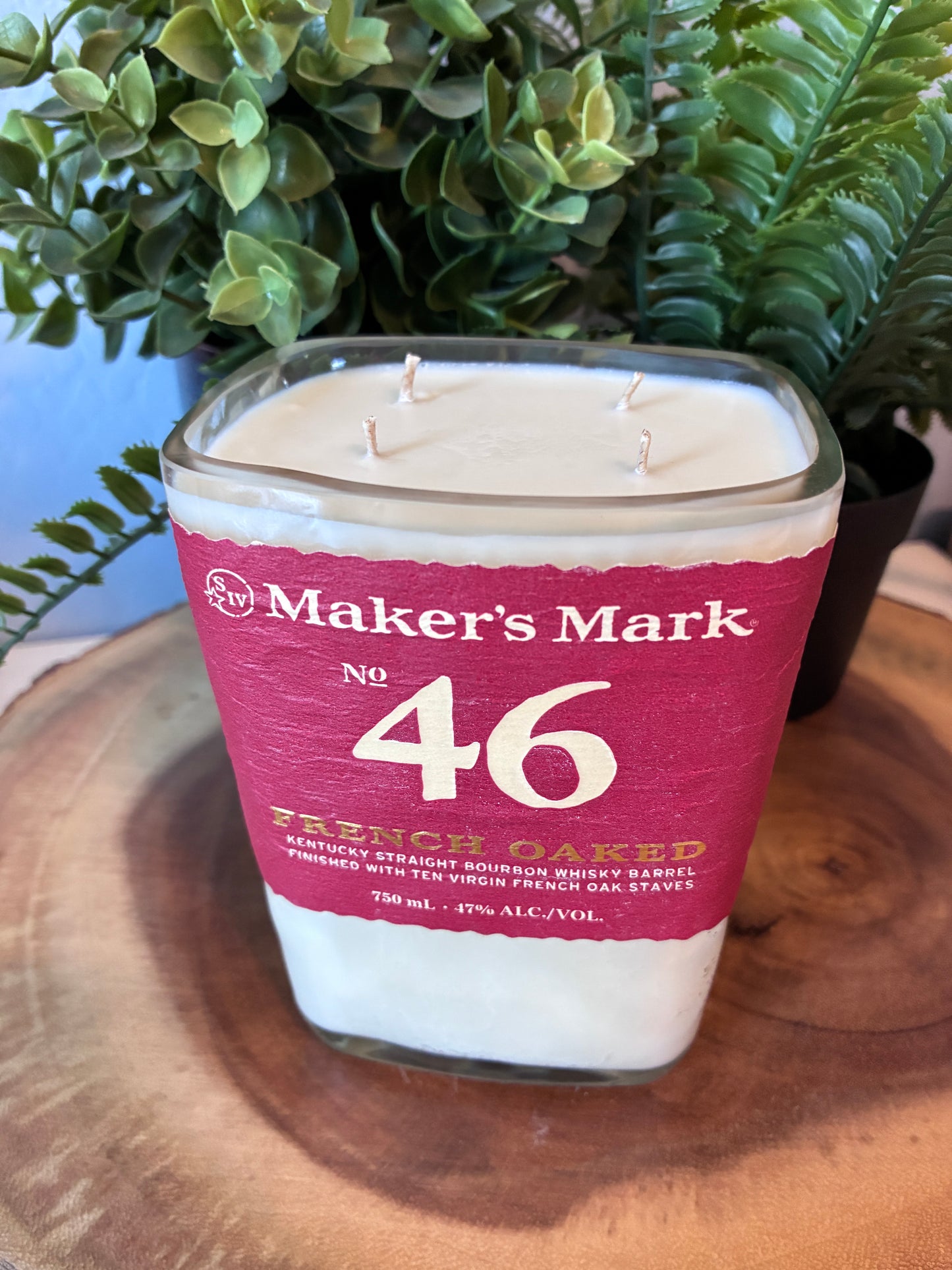 Makers Mark 'No. 46 French Oaked' Bourbon Whiskey Bottle Candle