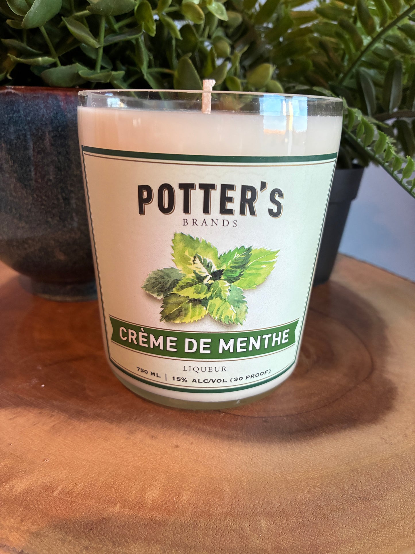 Potter's Creme de Menthe Liqueur Candle