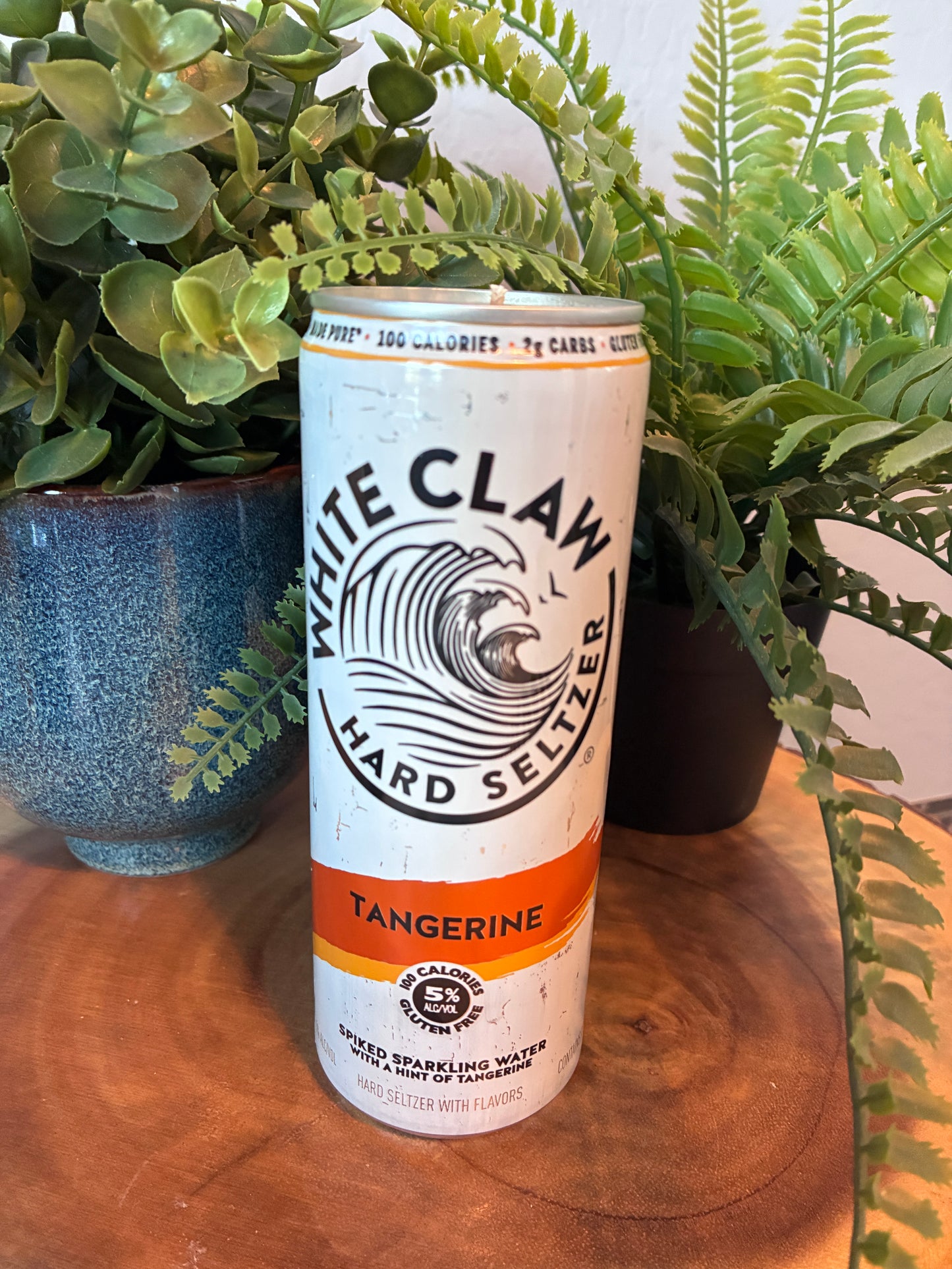 White Claw 'Tangerine' Hard Seltzer Candle