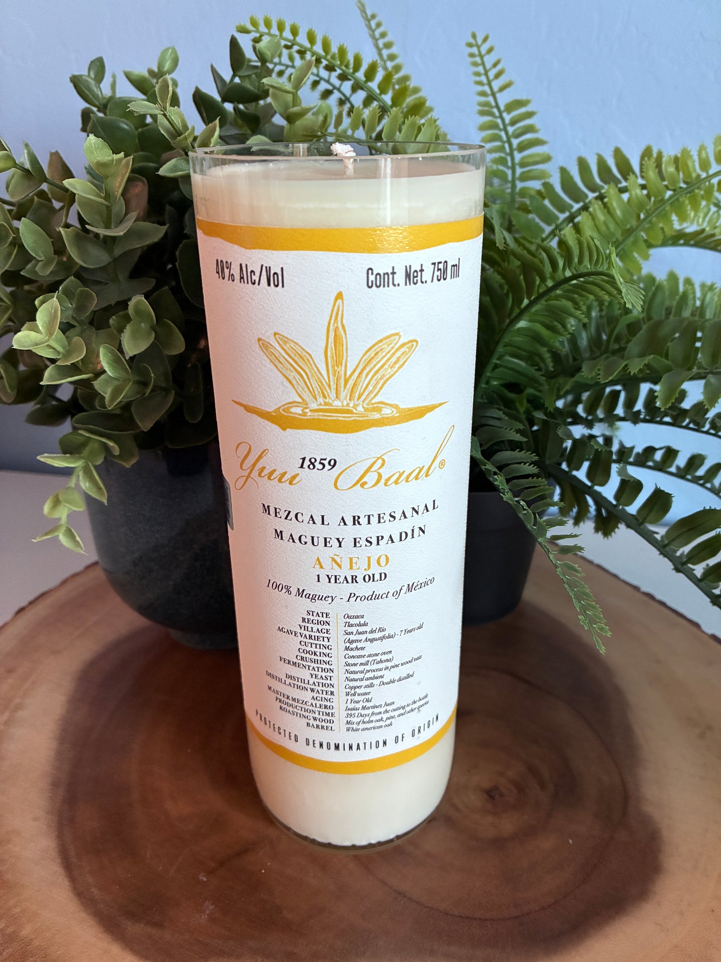 Yuu Baal Anejo Mezcal Bottle Candle