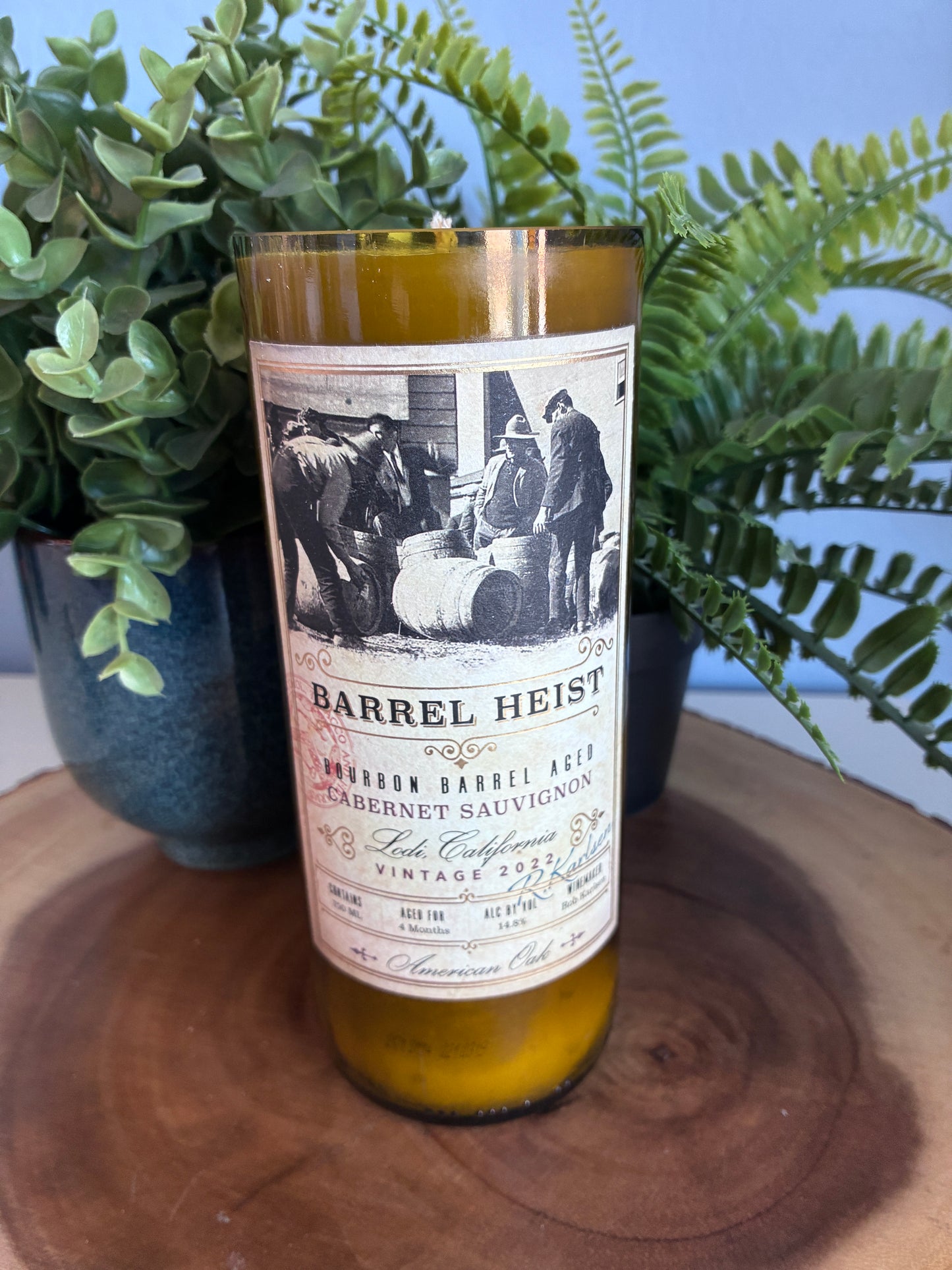 Barrel Heist Cabernet Sauvignon Wine Candle