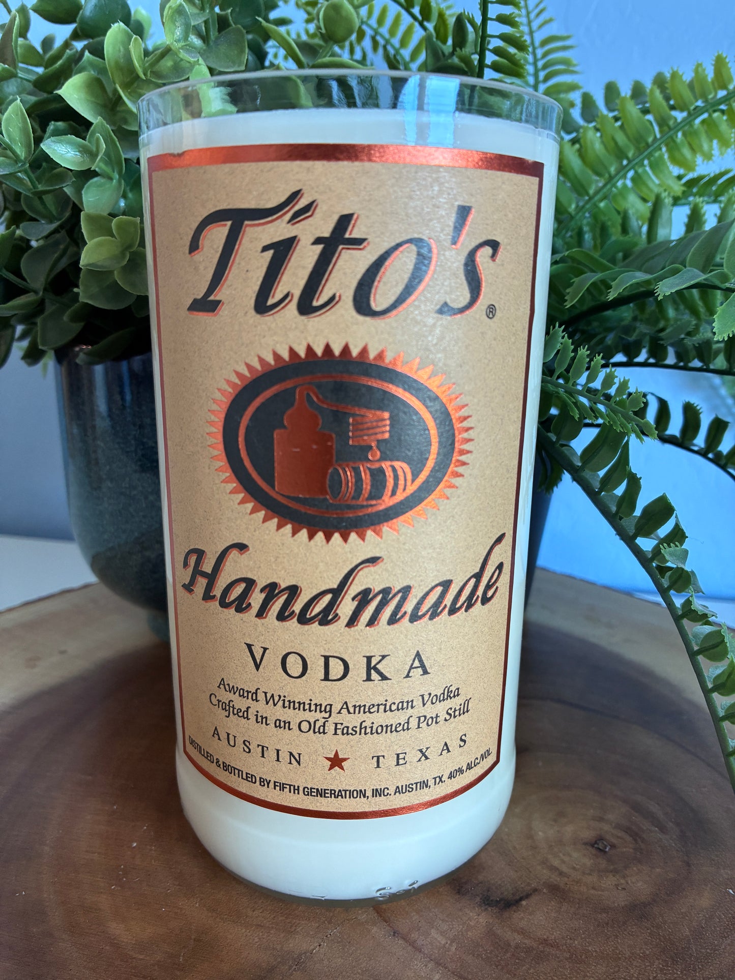 Titos Vodka Bottle Candle