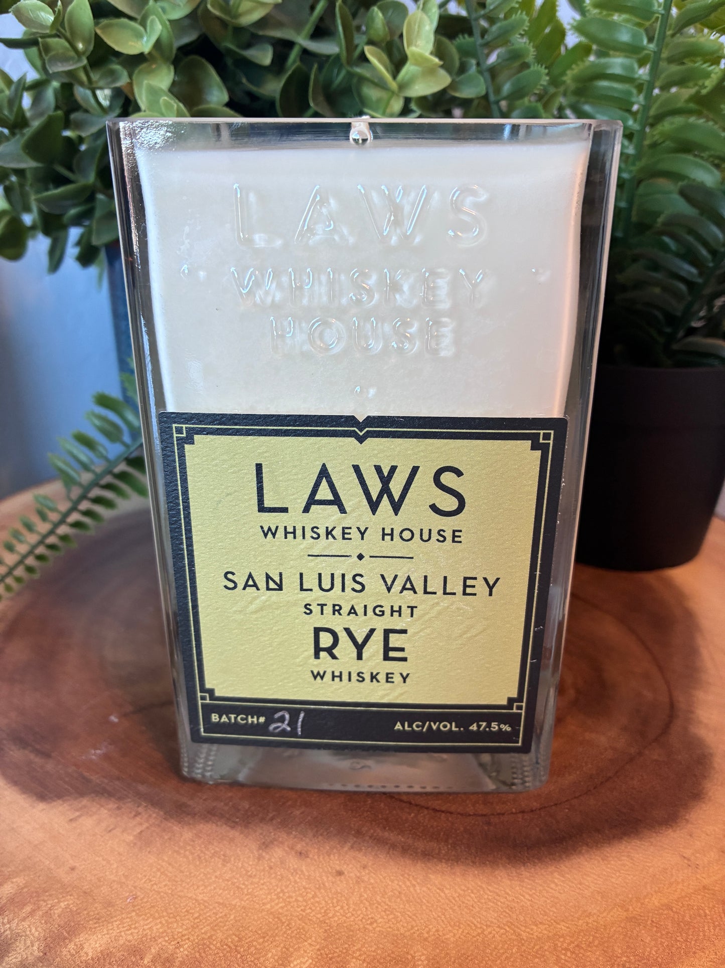 Laws Whiskey House Rye Whiskey Candle