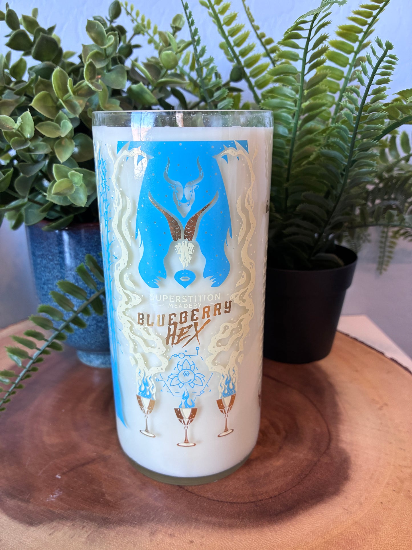 Superstition Meadery Blueberry Hex Candle