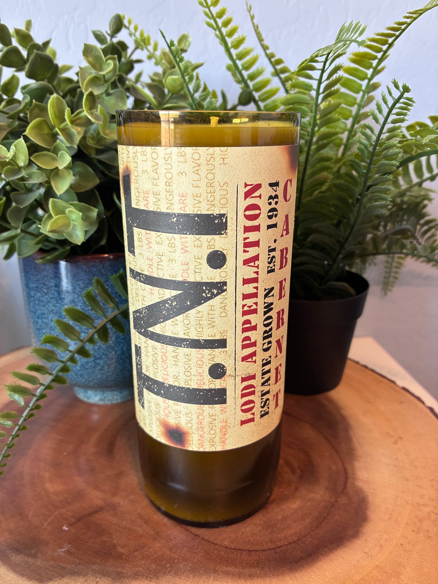 TNT Cabernet Wine Candle