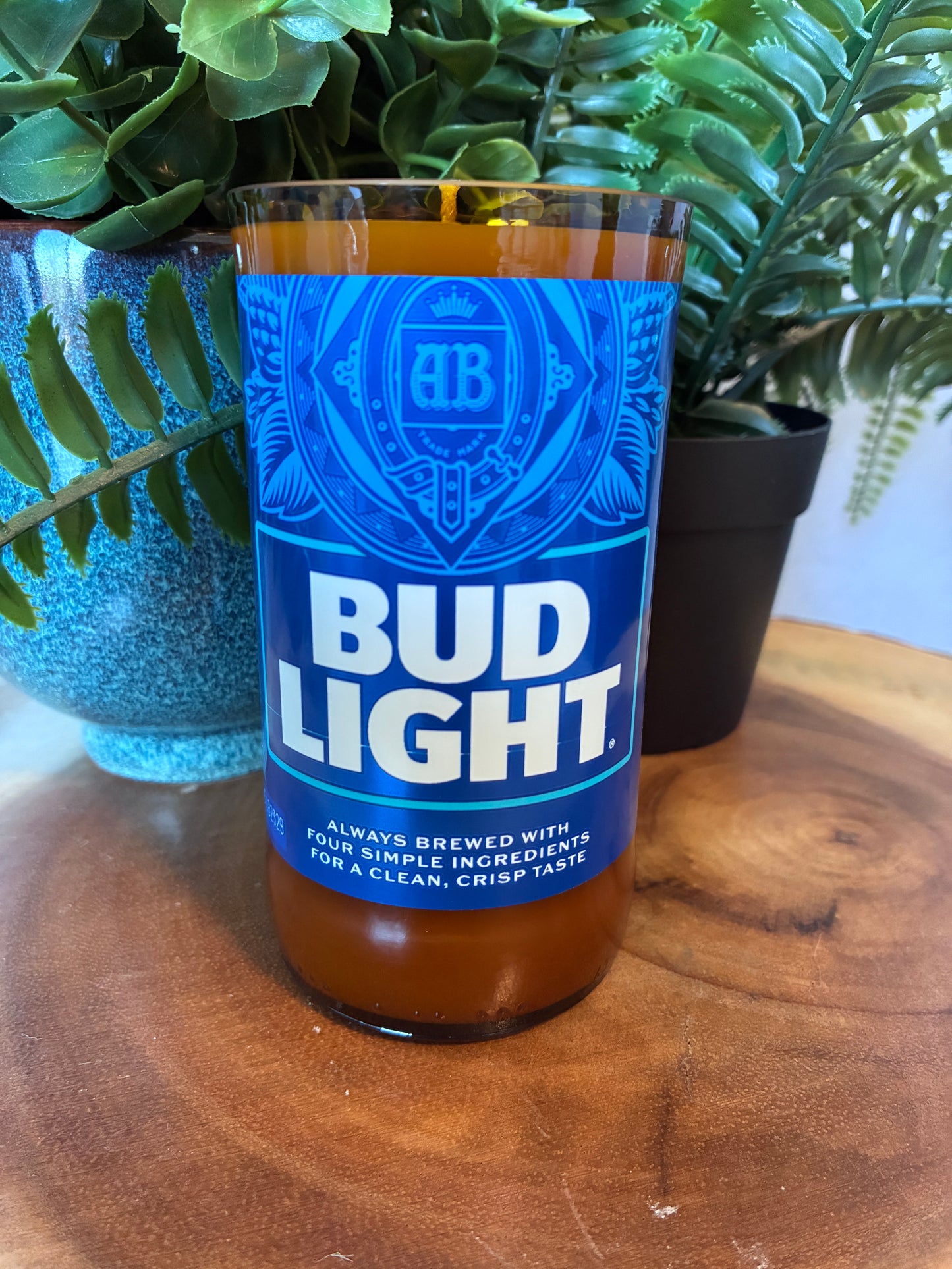 Bud Light Beer Candle