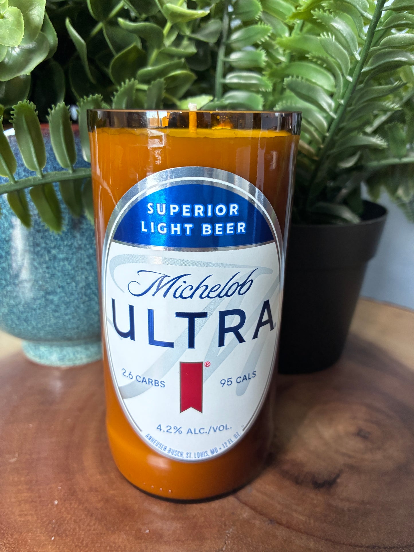 Michelob Ultra Beer Bottle Candle