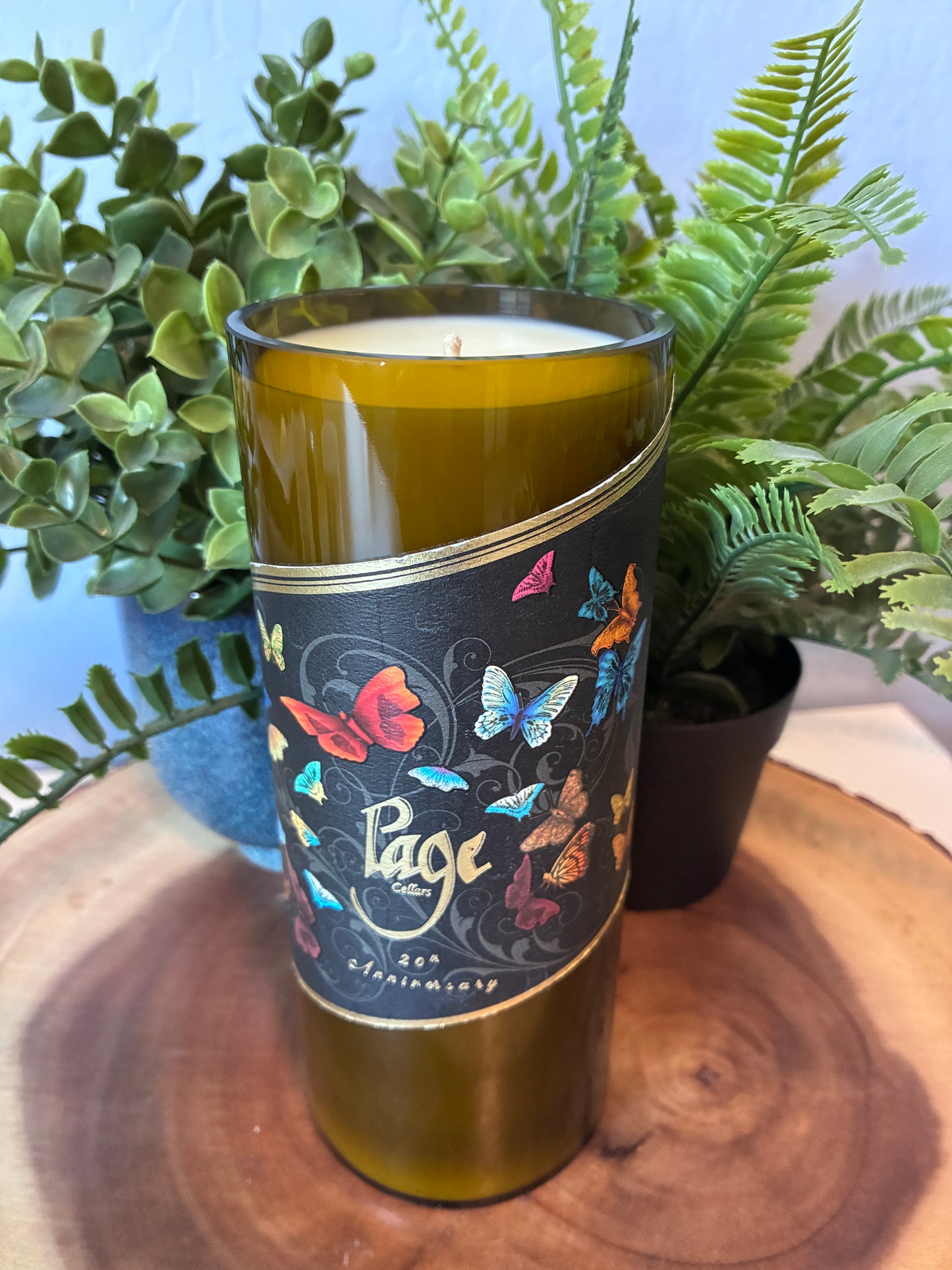 Page Cellars Cabernet Sauvignon Wine Bottle Candle