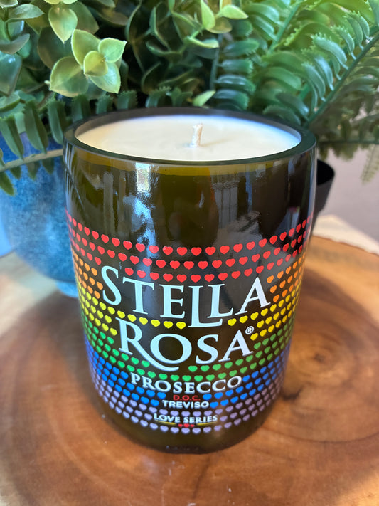 Stella Rose 'Rainbow' Prosecco Bottle Candle