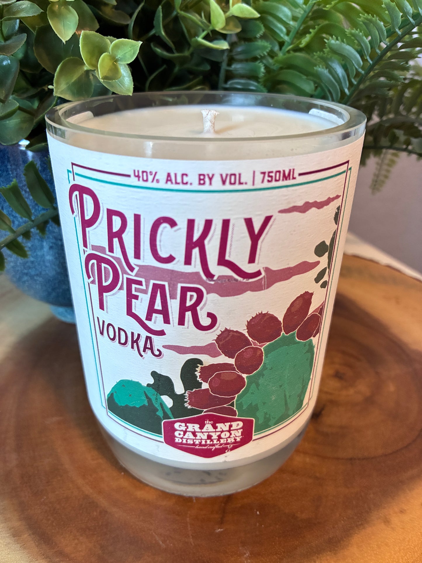 Prickly Pear Vodka Bottle Candle