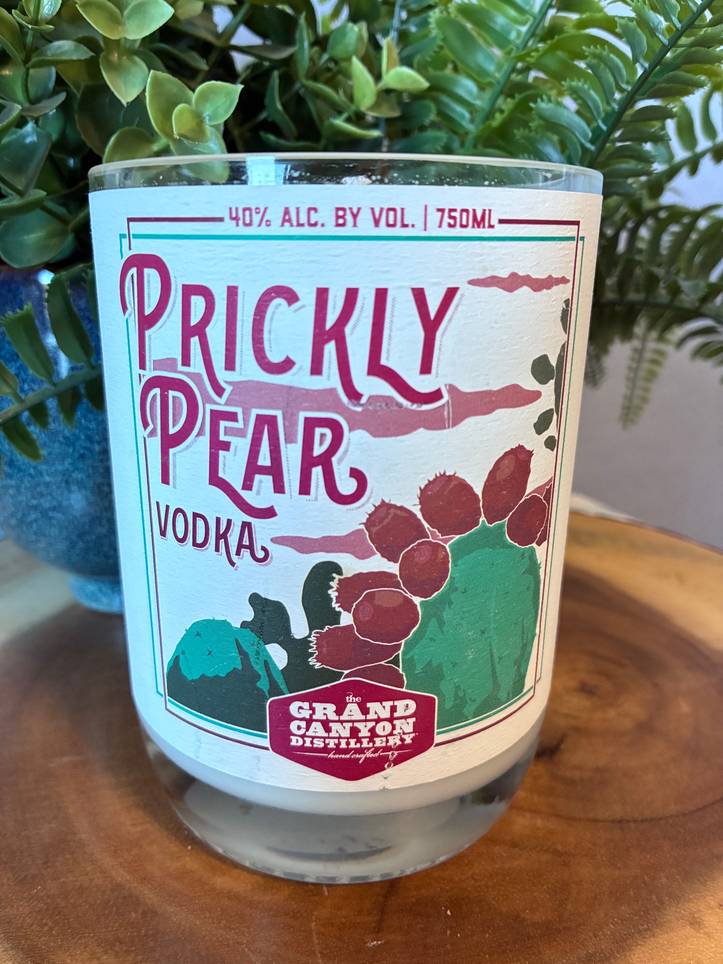 Prickly Pear Vodka Bottle Candle