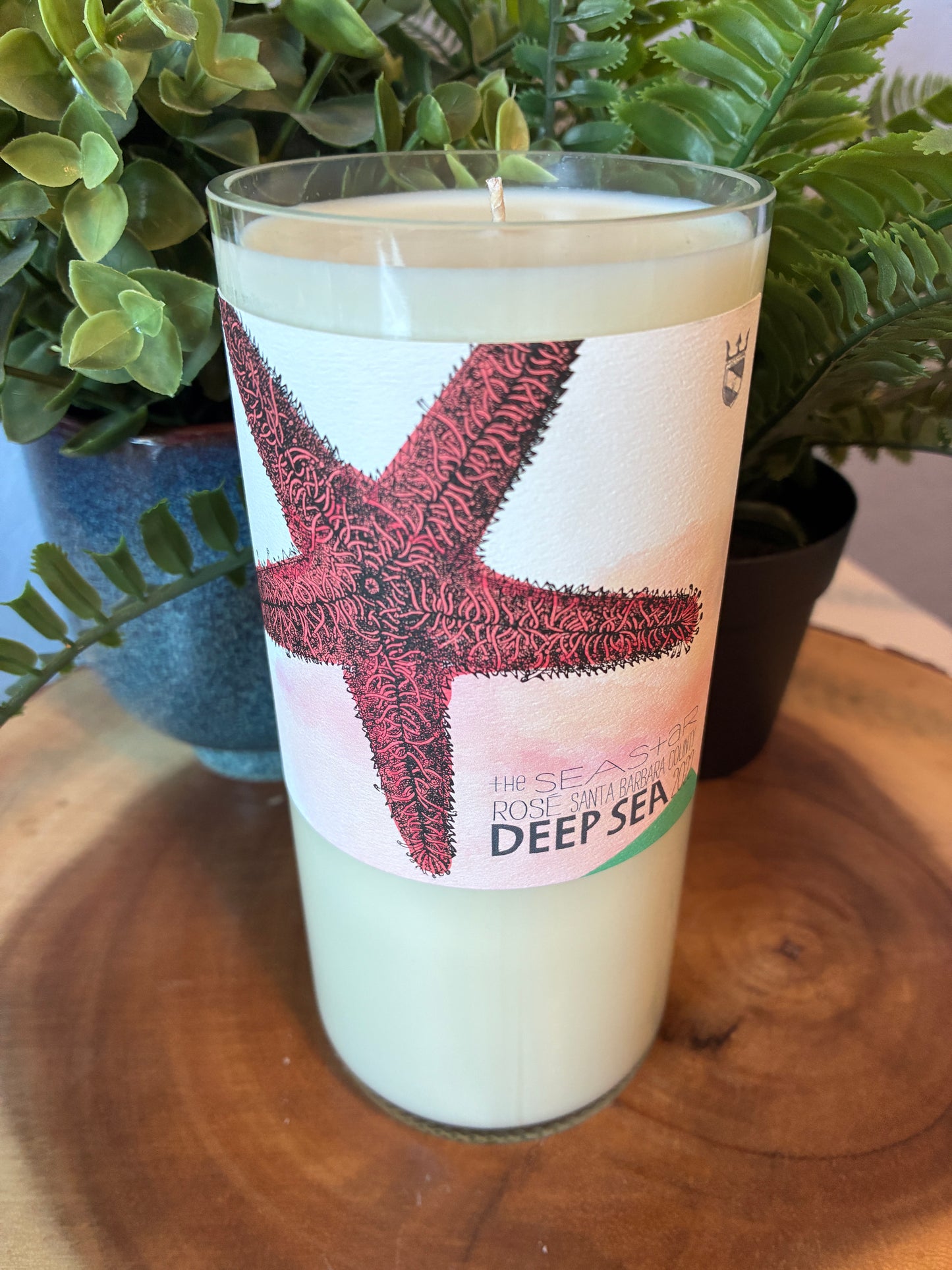 Deep Sea 'Starfish' Rosé Wine Bottle Candle