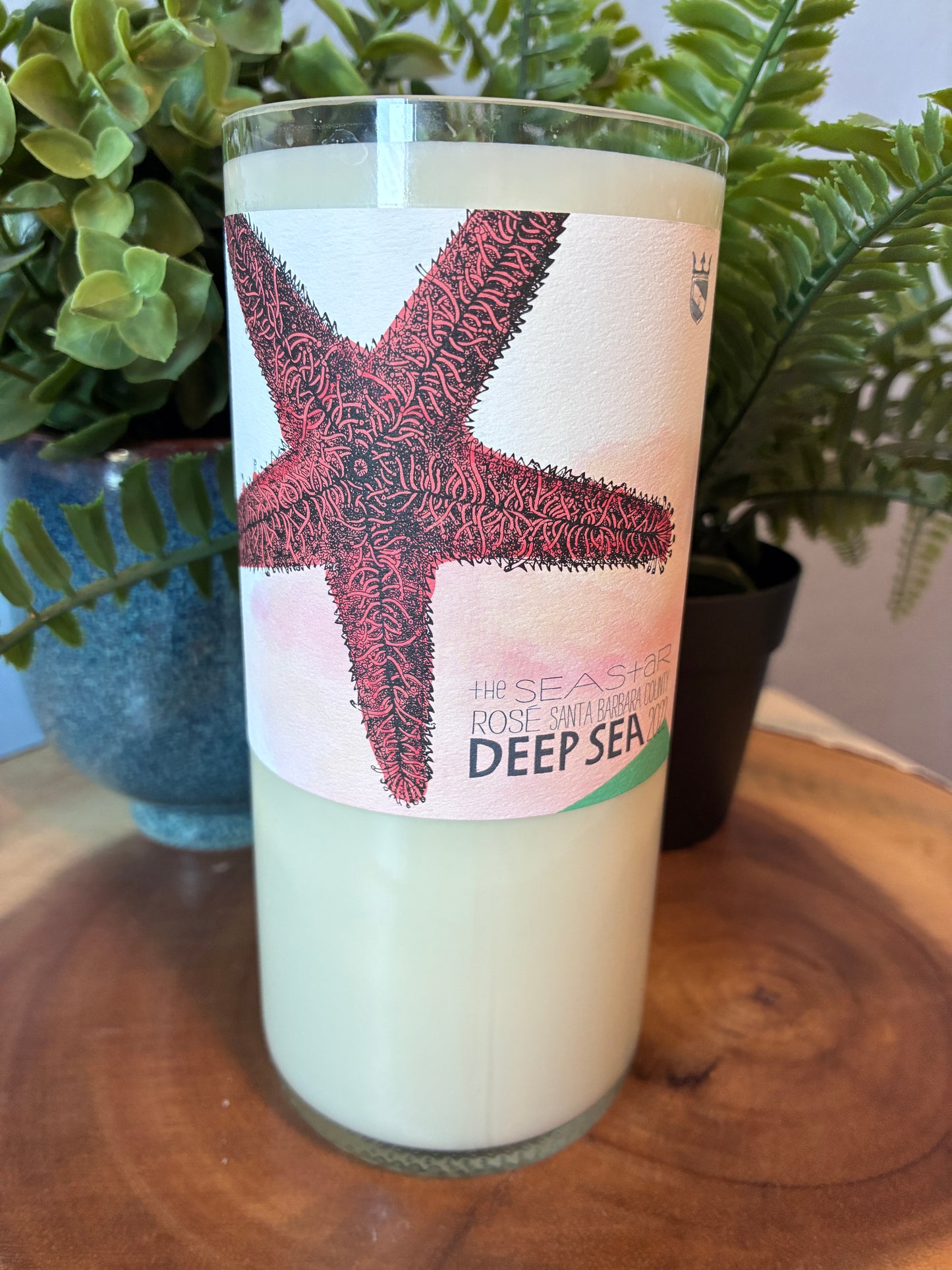 Deep Sea 'Starfish' Rosé Wine Bottle Candle