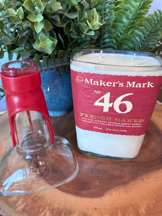 Makers Mark 'No. 46 French Oaked' Bourbon Whiskey Bottle Candle