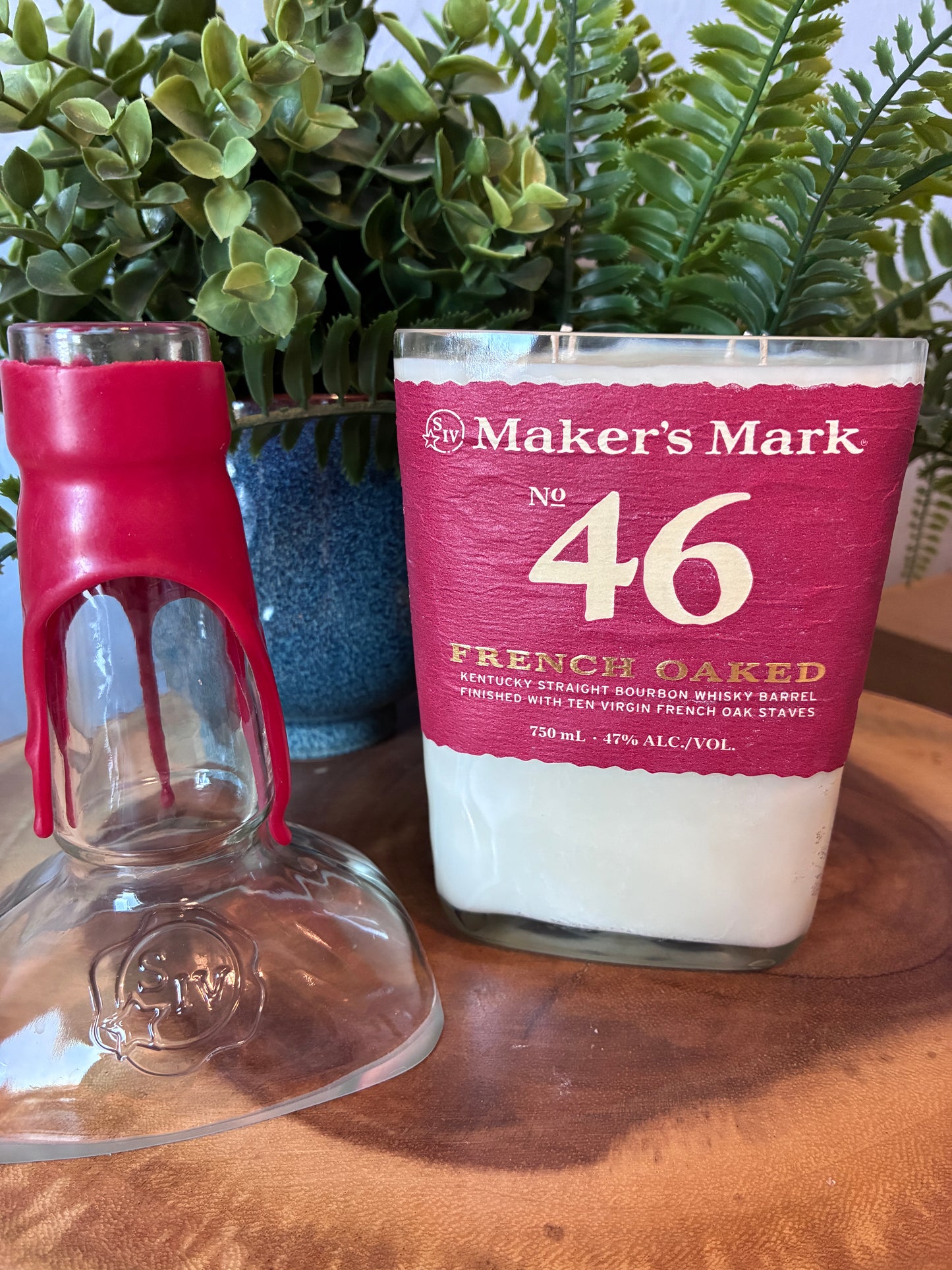 Makers Mark 'No. 46 French Oaked' Bourbon Whiskey Bottle Candle