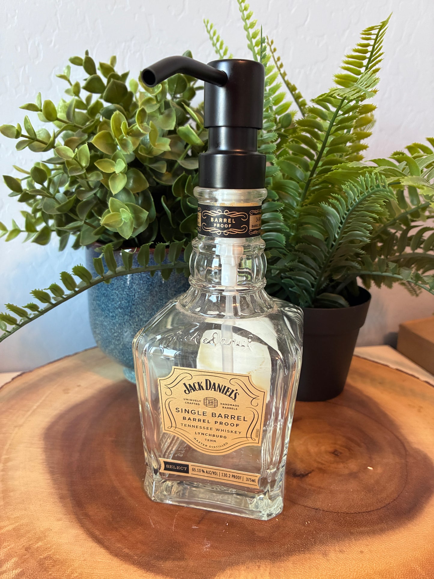 Jacks Daniels 'Single Barrel' Whiskey Bottle Soap Pump
