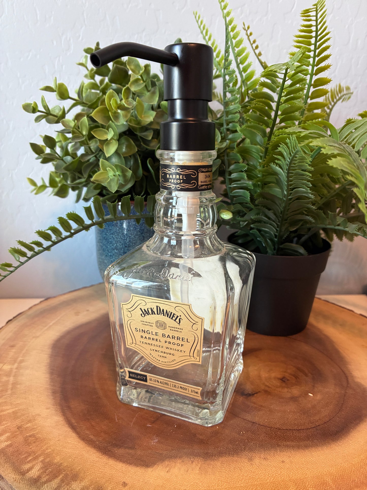 Jacks Daniels 'Single Barrel' Whiskey Bottle Soap Pump