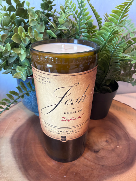 Josh 'Zinfandel' Wine Bottle Candle