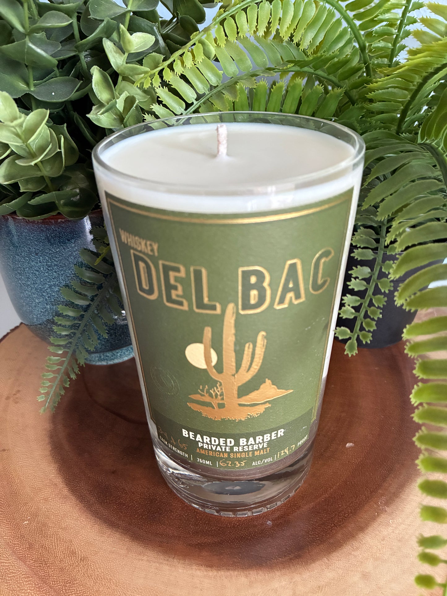 Del Bac Whiskey Bottle Candle