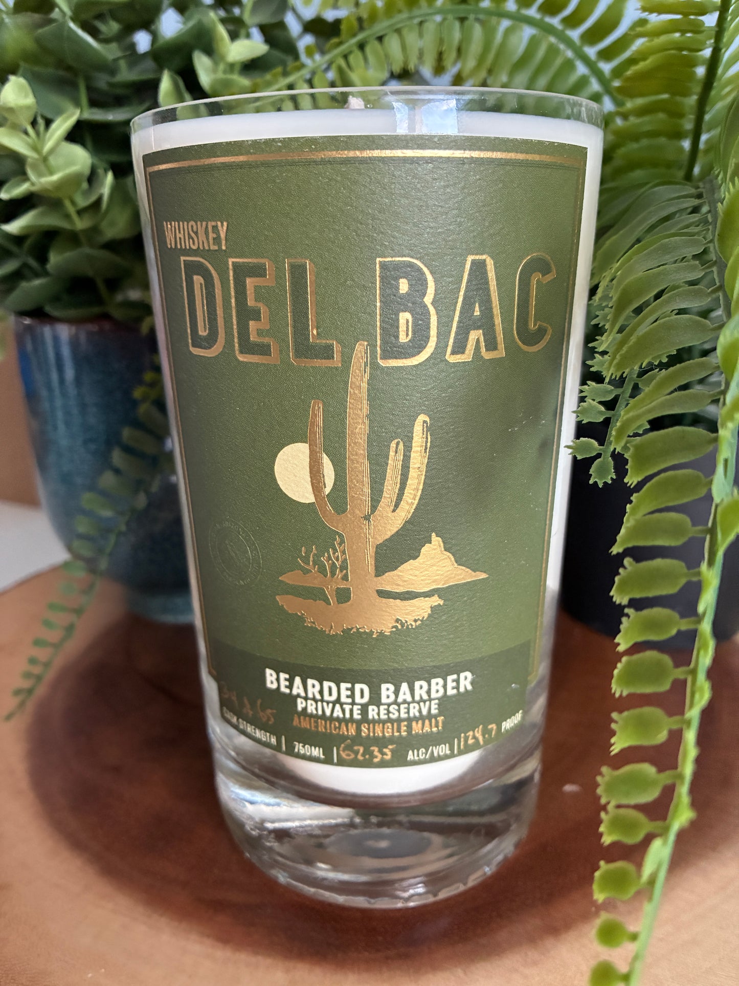 Del Bac Whiskey Bottle Candle