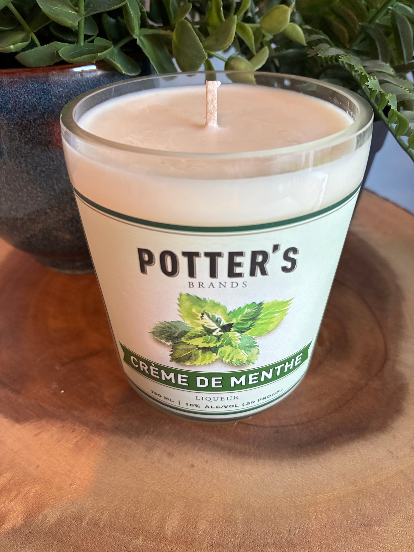 Potter's Creme de Menthe Liqueur Candle