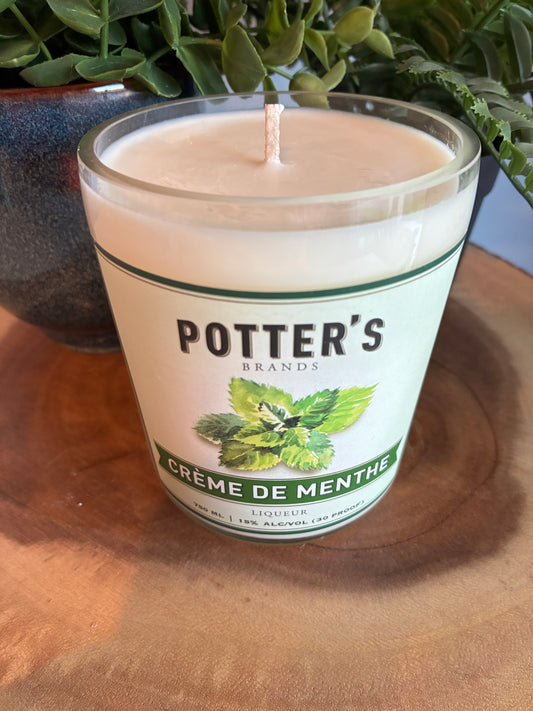 Potter's Creme de Menthe Liqueur Candle