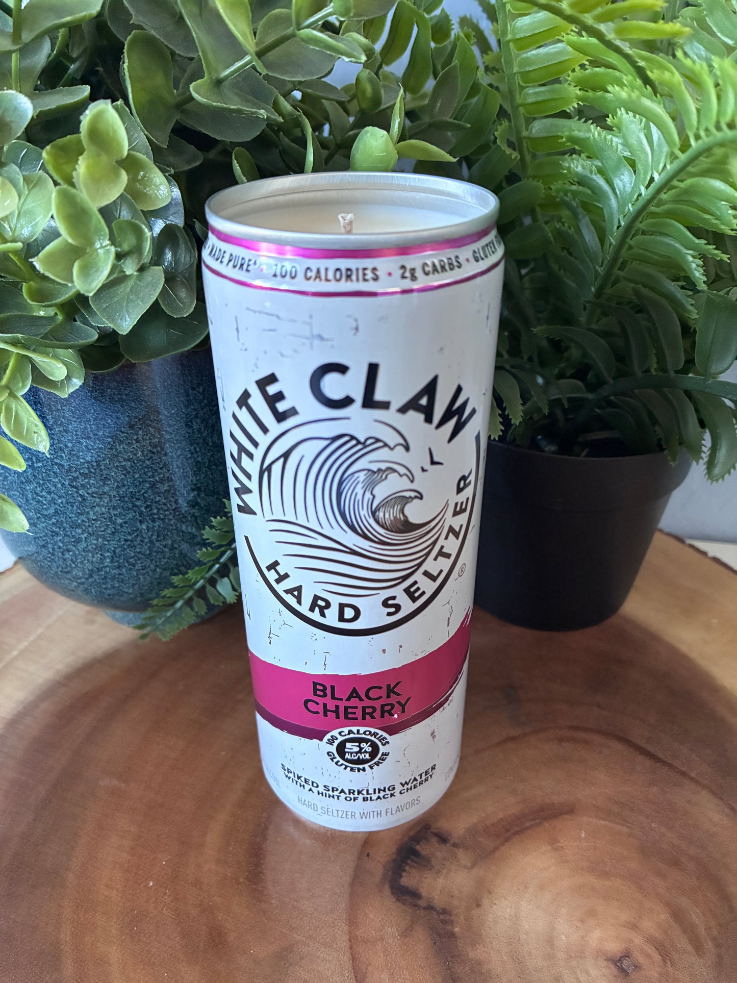 White Claw 'Black Cherry' Hard Seltzer Candle