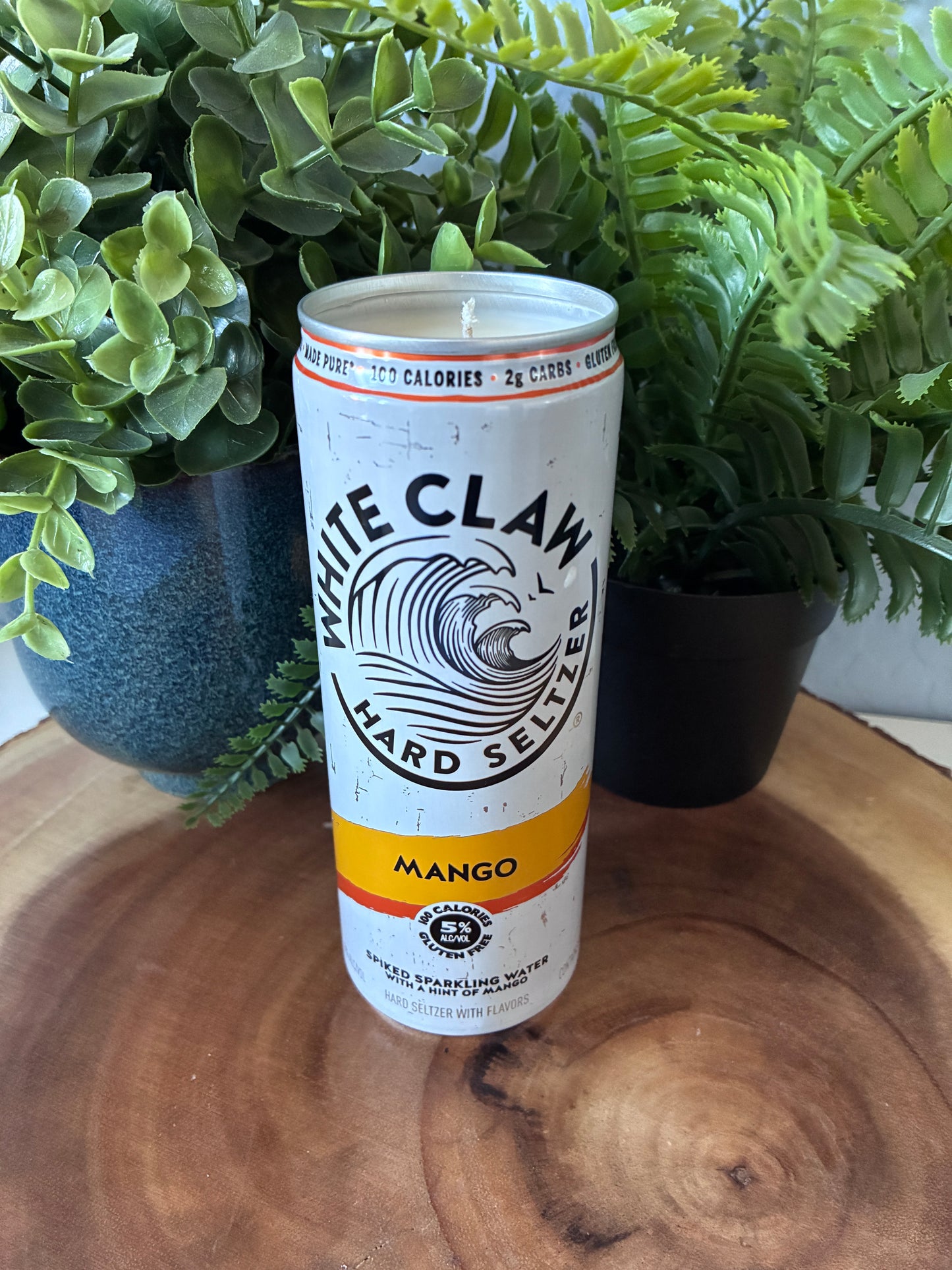 White Claw 'Mango' Hard Seltzer Candle