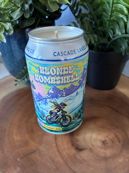 Blonde Bombshell Beer Can Candle
