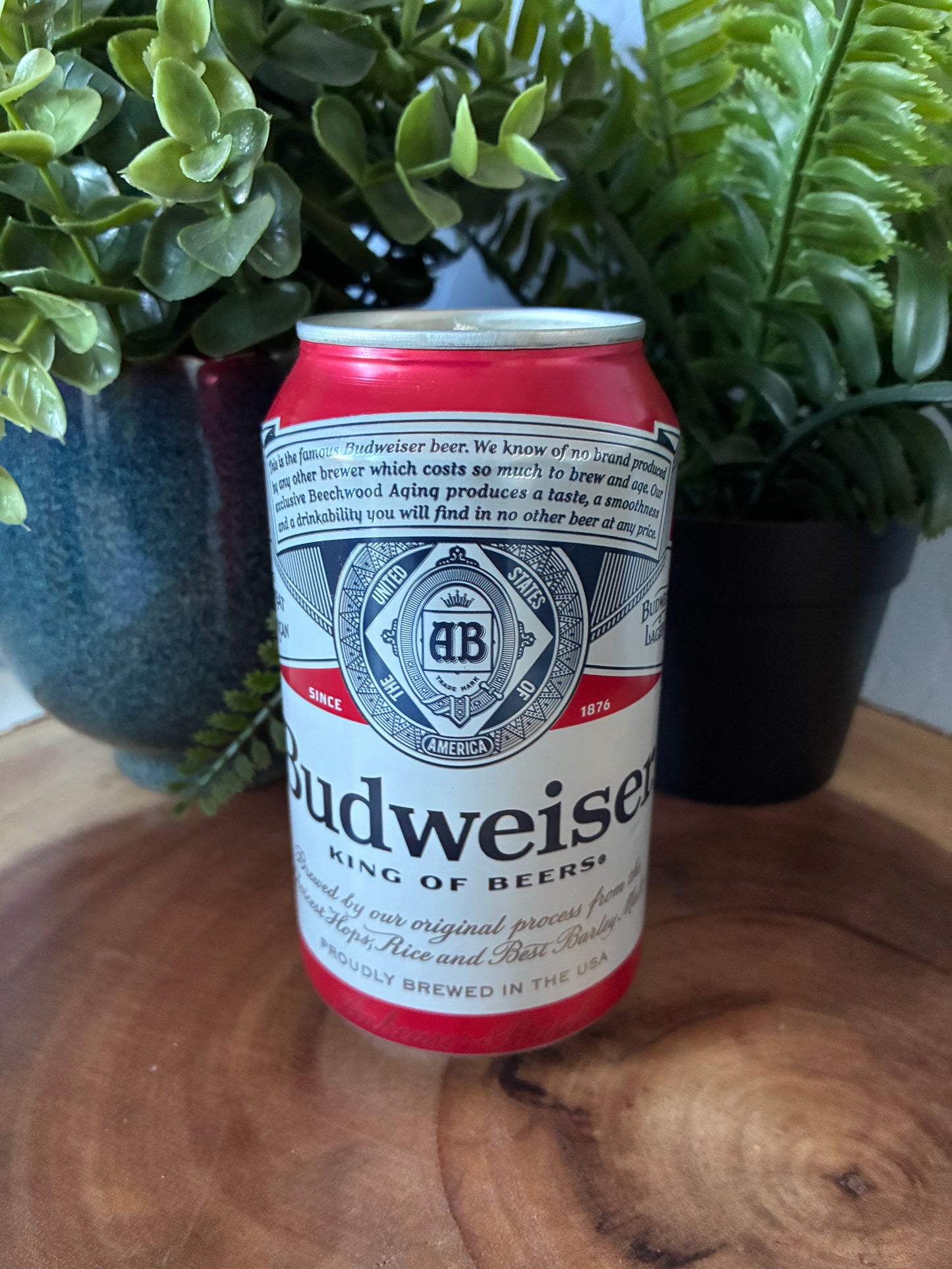 Budweiser Beer Can Candle