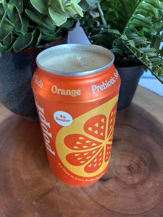 Poppi Orange Prebiotic Soda Candle