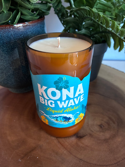 Kona Big Wave Beer Bottle Candle