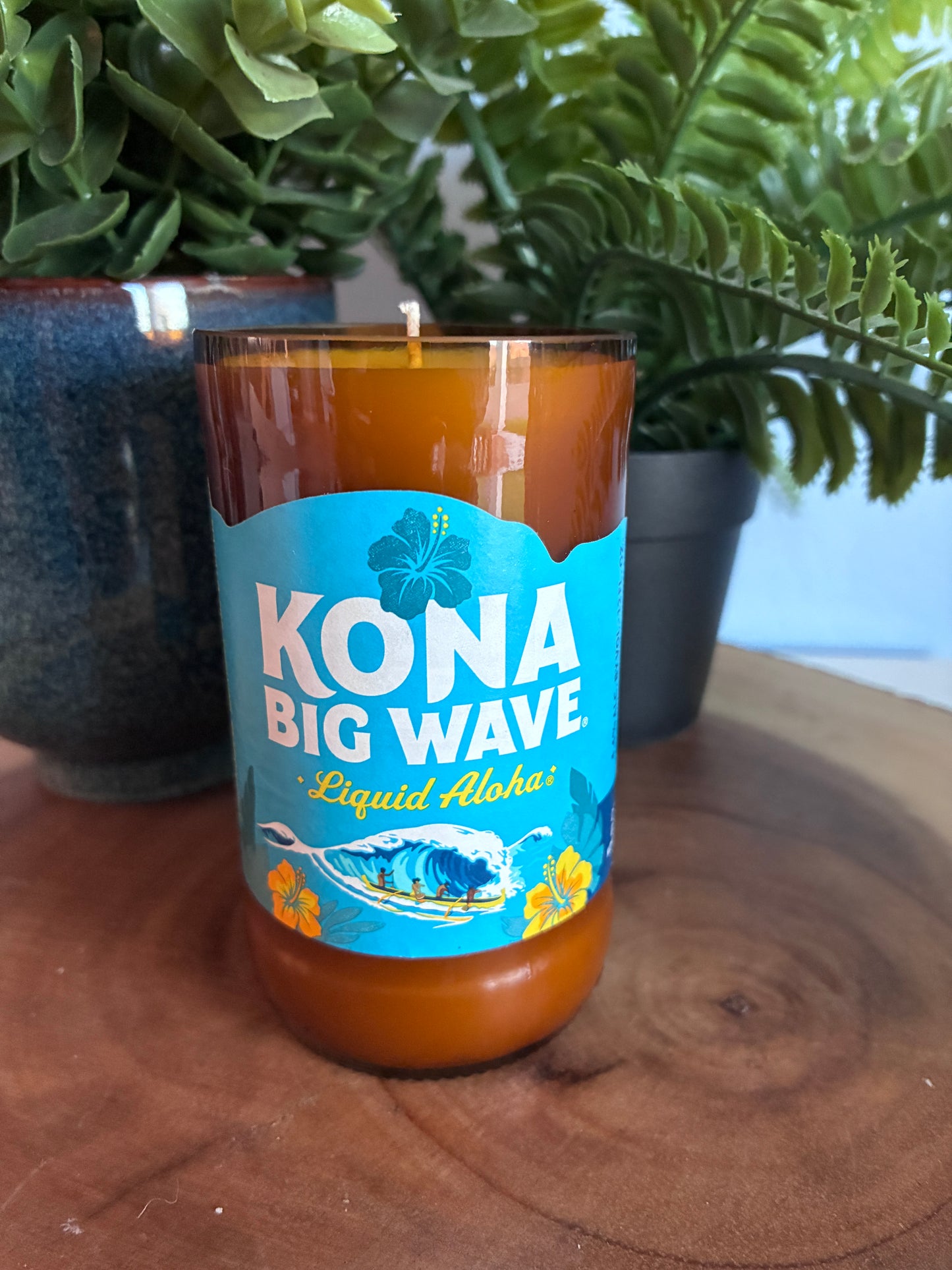 Kona Big Wave Beer Bottle Candle
