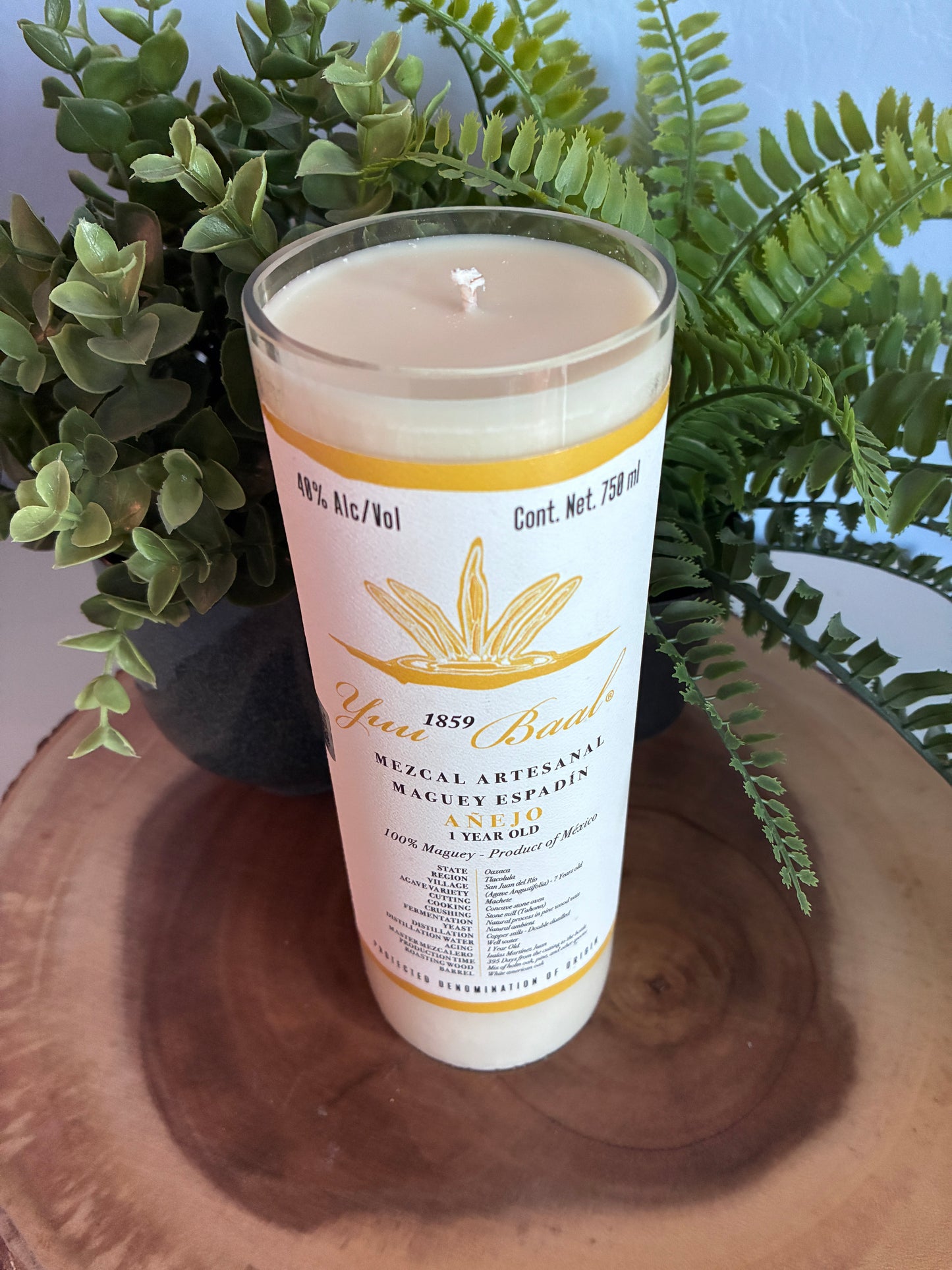 Yuu Baal Anejo Mezcal Bottle Candle