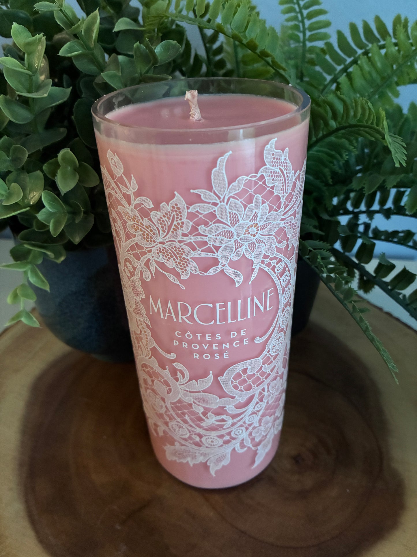 Marcelline Rosé Wine Candle
