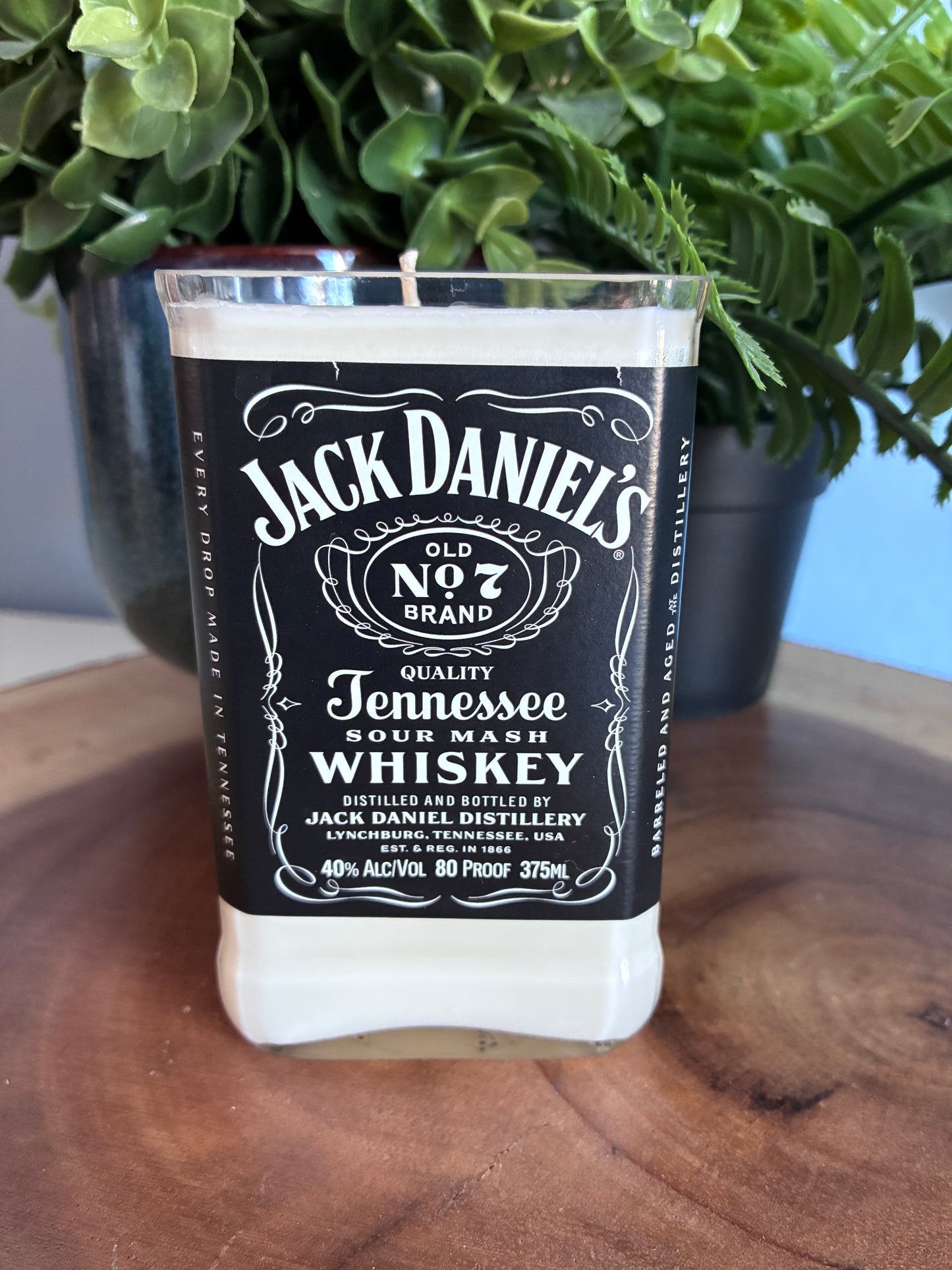 Jack Daniels Tennessee Whiskey bottle candle