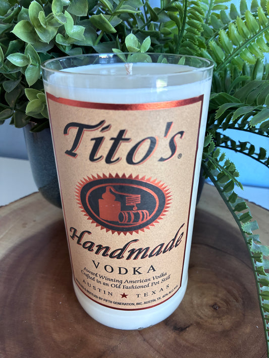 Titos Vodka Bottle Candle