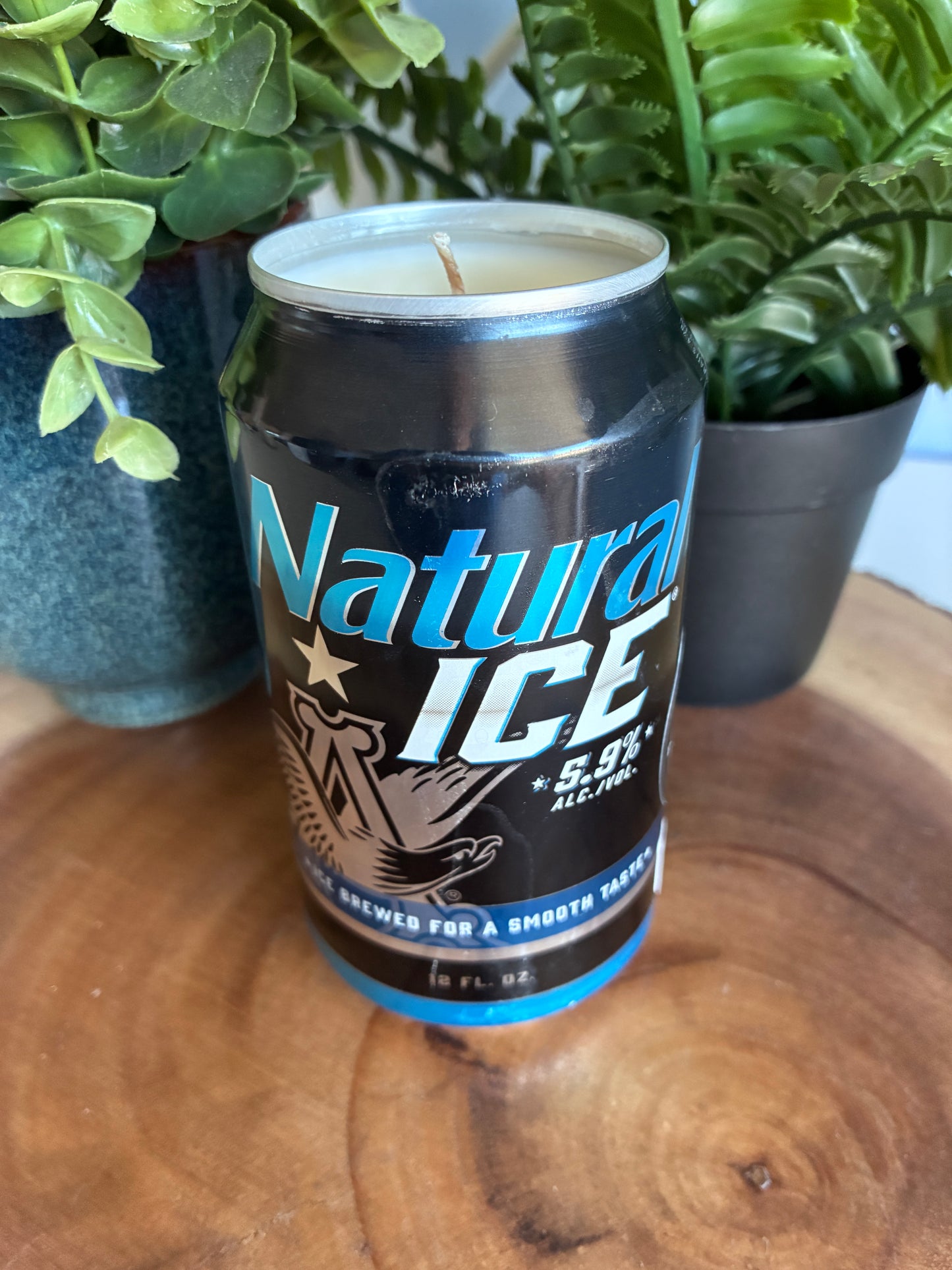 Natural Ice Beer Can Candle