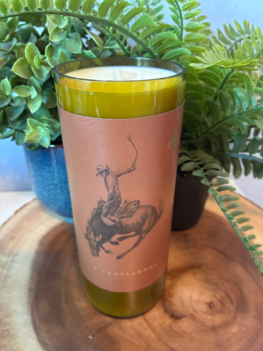 Los Caballeros Red Wine Candle