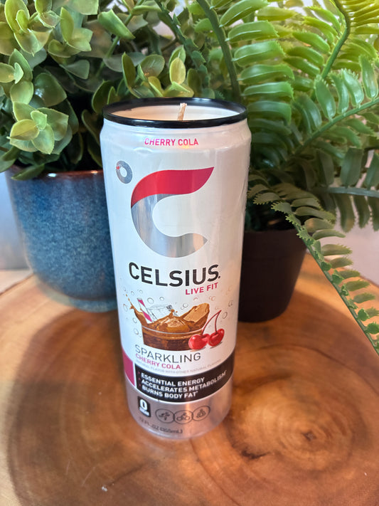 Celcius 'Cherry Cola' Energy Drink Can Candle