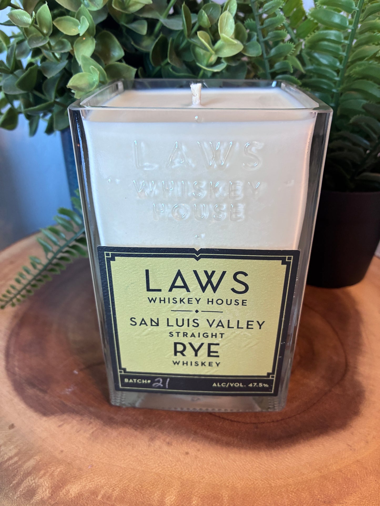 Laws Whiskey House Rye Whiskey Candle
