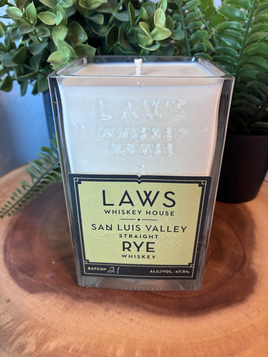 Laws Whiskey House Rye Whiskey Candle