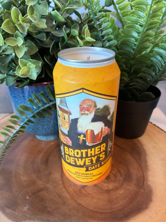 Brother Dewey 'Date Night' Brown Ale Beer Candle