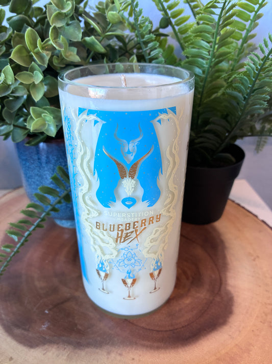 Superstition Meadery Blueberry Hex Candle