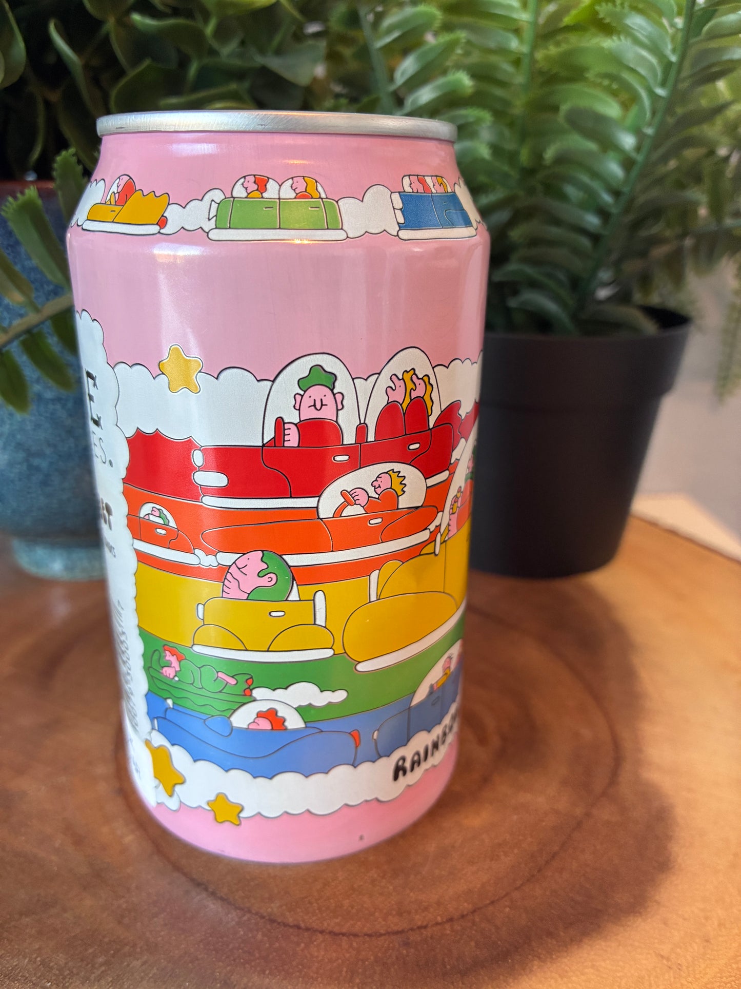 Rainbow Sherbet Beer Can Candle