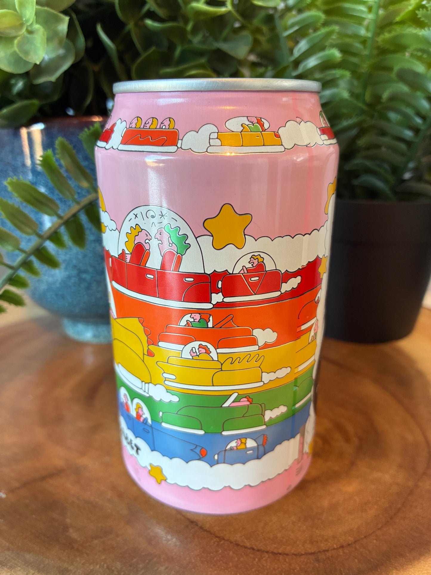 Rainbow Sherbet Beer Can Candle