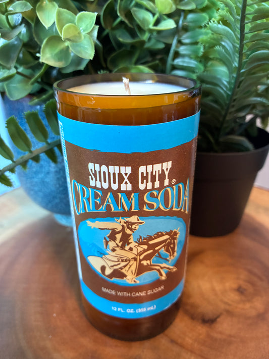 Sioux City Cream Soda Bottle Candle