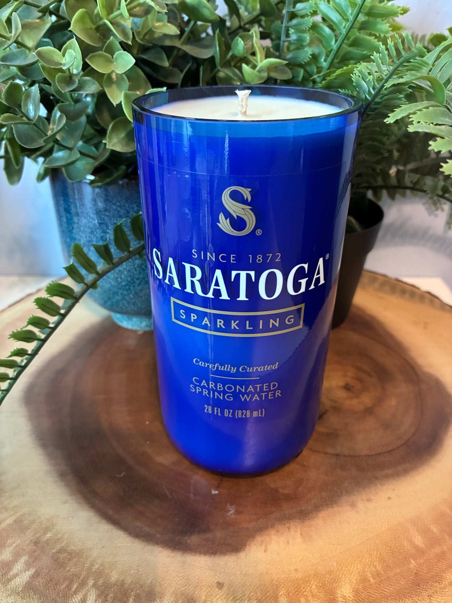 Saratoga Still Water Bottle Candle